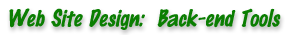 Back-end Web Design Tools