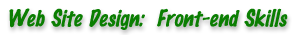 Front-end web design skills